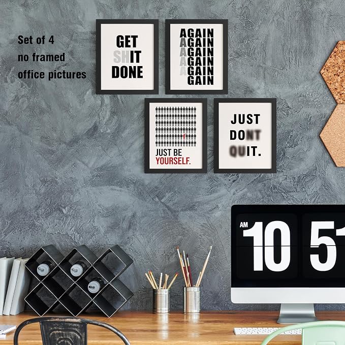 DSHFG Motivational Office Wall Art Prints Set of 4, Office Artwork Wall Decor - Image 5