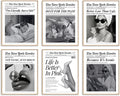 uniro Trendy Newspaper Wall Art Prints, Vintage Black & White Newspaper Wall by uniro