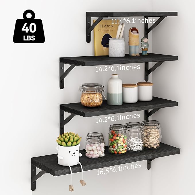 YGEOMER Wall Shelves, Home Decor - Image 3
