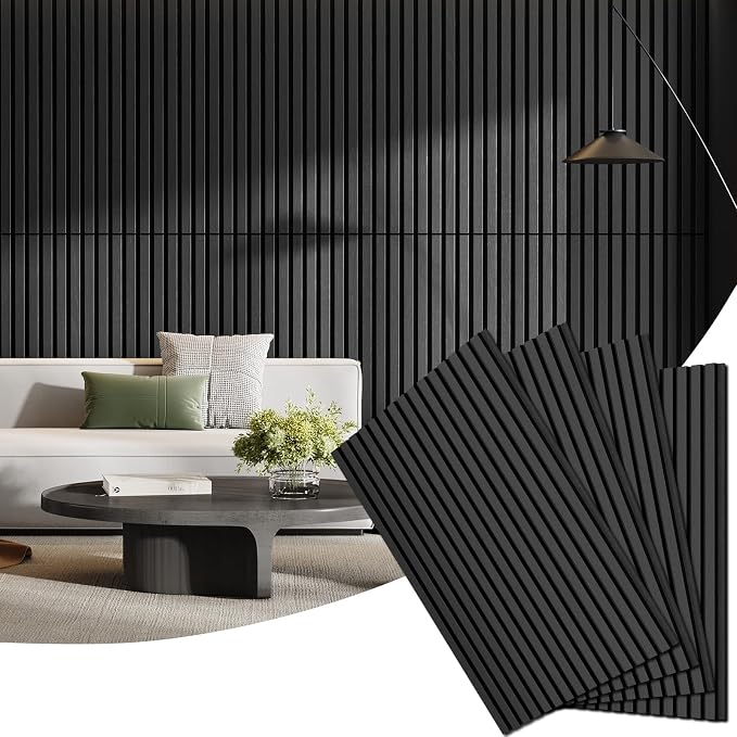 4 Pack Wood Panels for Wall, 47.24" x 23.81" Acoustic Wood Slat Wall Panel for by Vellorise