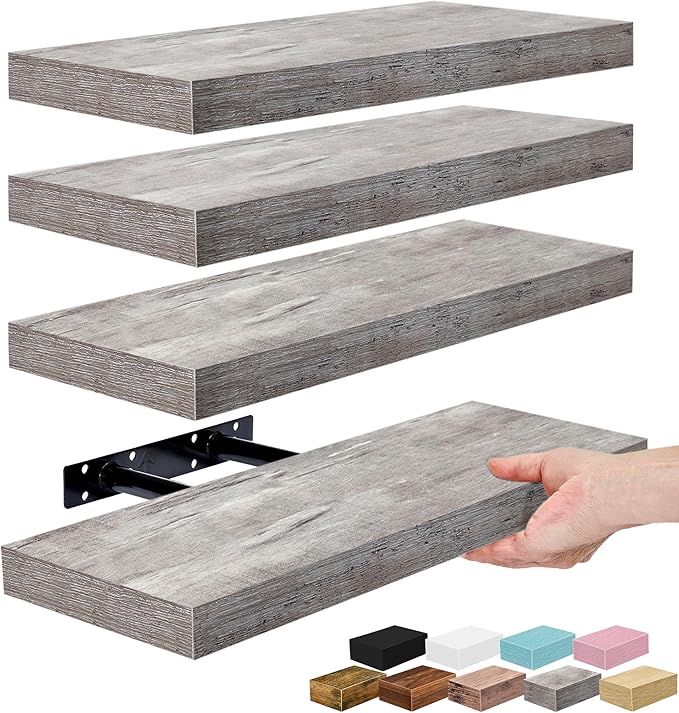Sorbus Floating Shelves for Wall – 16 Inch Floating Shelf for Kitchen, Living by Sorbus