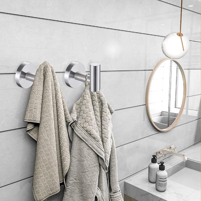 Bath Towel Hooks Robe Hook Holder Wall Mount Heavy Duty Wall Hooks SUS 304 - Image 5