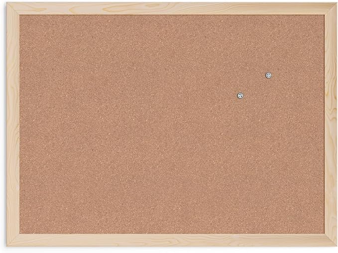 U Brands Cork Bulletin Board, Light Birch Wood Frame by UBrands