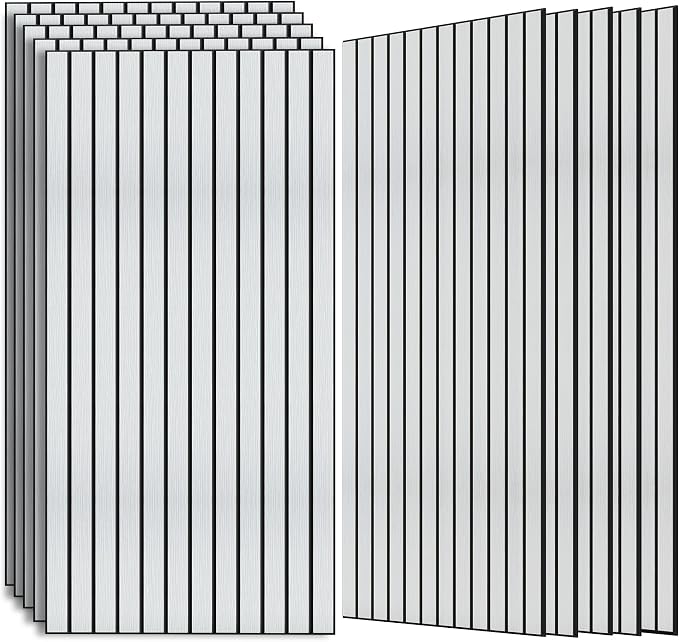 Wood Veneer Sound Panels, 10 Pack 47.2”x23.6” Wall Panels, Decorative Acoustic by AUTORIFIC