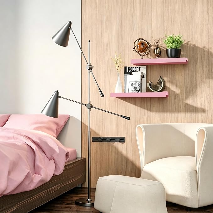 Love-KANKEI Floating Shelves Wall Mounted Set of 2, 17 Inch Rustic Wood Wall - Image 8