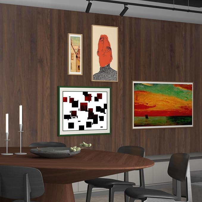 BOMENG Large Walnut Wood Wallpaper Peel and Stick Matte 32"x591" Dark Brown - Image 5