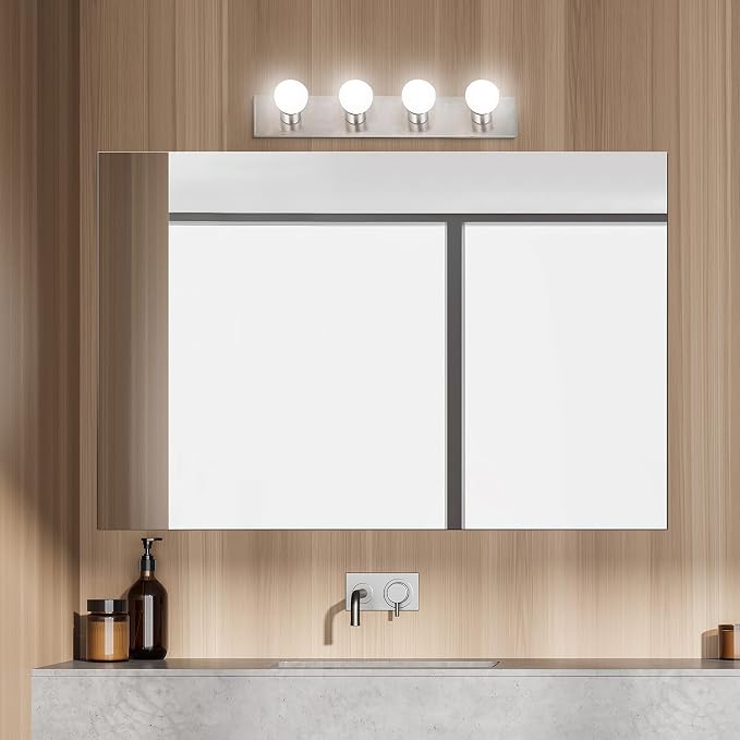 Design House 519298 Contemporary 4-Light Indoor Vanity Light Dimmable - Image 3