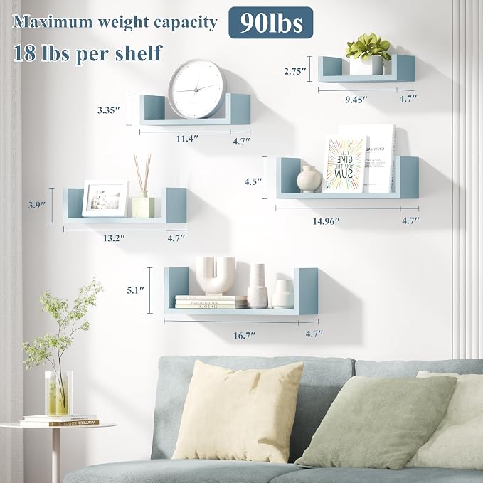 SRIWATANA Floating Shelves for Wall, Wall Shelves for Bathroom, Living Room - Image 6