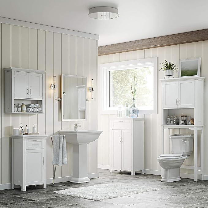 RiverRidge Somerset Two-Door Bathroom and Laundry Wall Mount Storage Medicine - Image 4