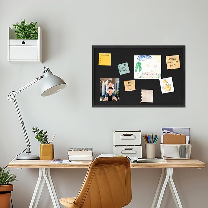 DAHAPYBOO Cork Board with Linen Black 2Pack, Bulletin Board 30"x20", Corkboards - Image 7