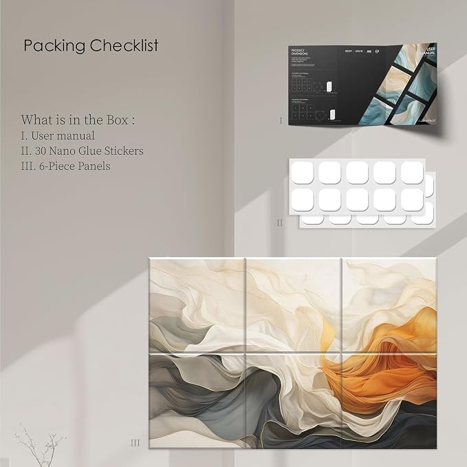 6-Pack Decorative Acoustic Panels, 72x48 Inch Large Sound Absorbing Wall Panels - Image 7