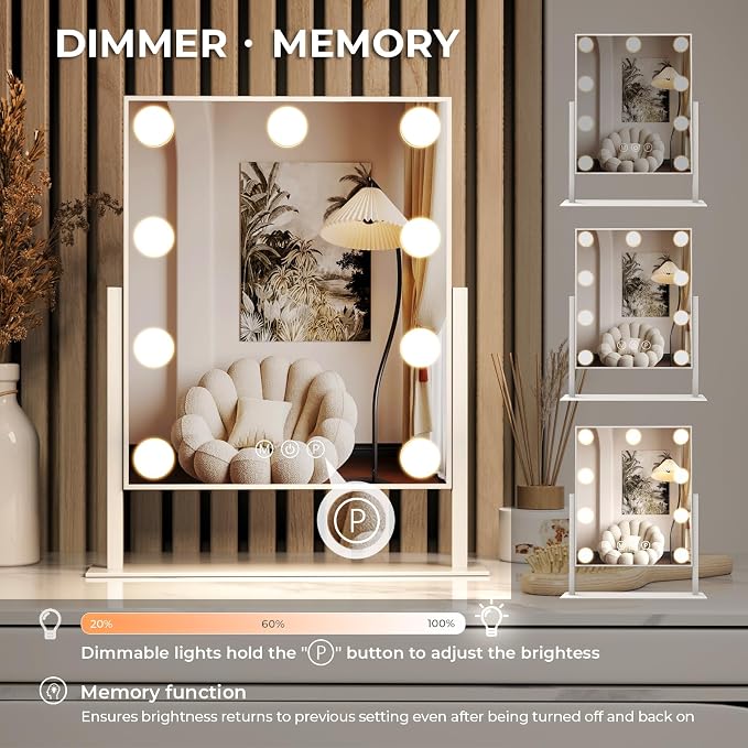 ZL ZELing Vanity Mirror with Lights, Makeup Mirror with Lights, Light up - Image 2