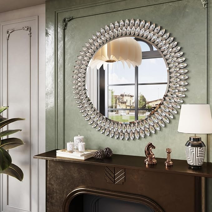Kelly Miller Round Jeweled Mirror - Image 2