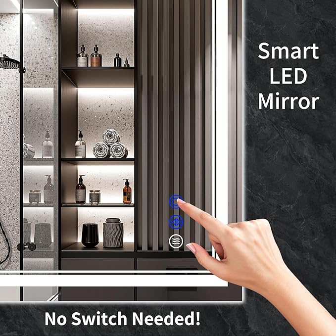 38"x26" LED Bathroom Mirror - Image 3