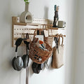 Wooden Pegboard Modular Display Organization Storage Wall Hooks Shelf by CreatedOn2005