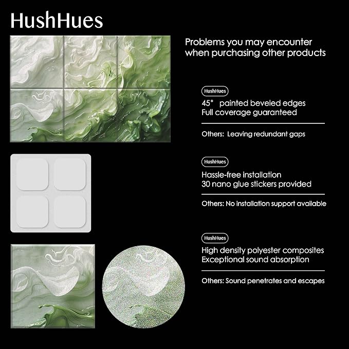 6-Pack Art Acoustic Panels 72x48 Inches Soundproof Wall Panels - Image 4