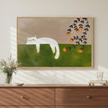 Framed Neutral and Green Wall Art by Cuspin