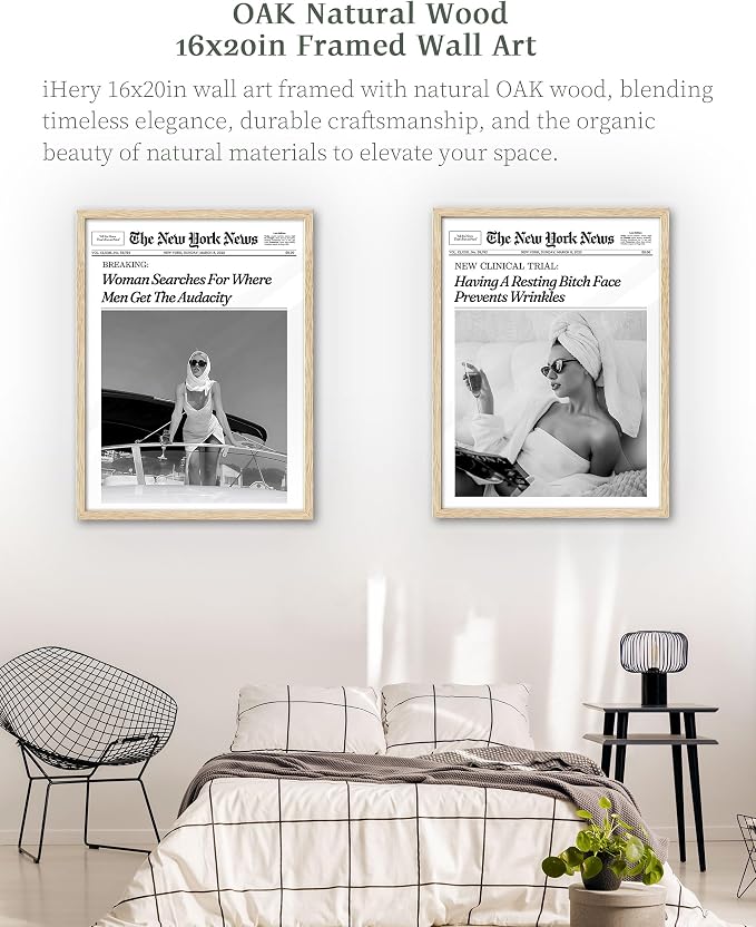 iHery Champagne Problems On the Rise Newspaper Headline Framed Wall Art - Image 6