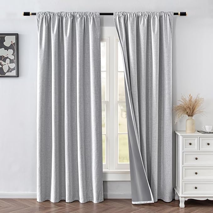 IGEMAEVE 100% Blackout Curtains 108 Inches Long - Image 2