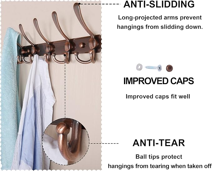 Dseap Coat Rack Wall Mounted - Image 5