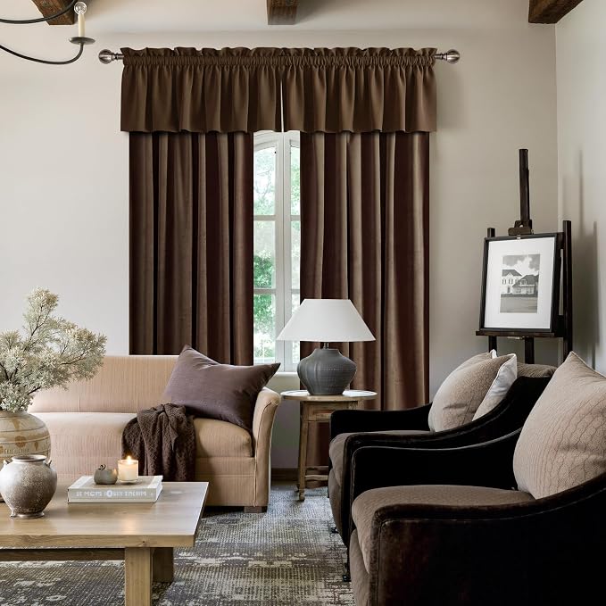 NICETOWN Brown Velvet Curtains 84 inches Length - Image 4