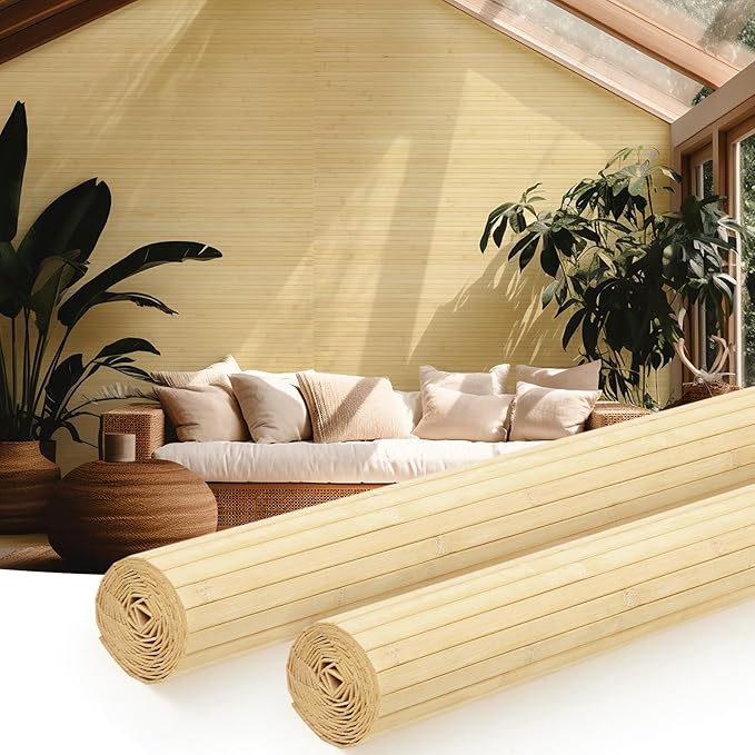 Juexica 2 Pcs Natural Bamboo Wall Panel by Juexica