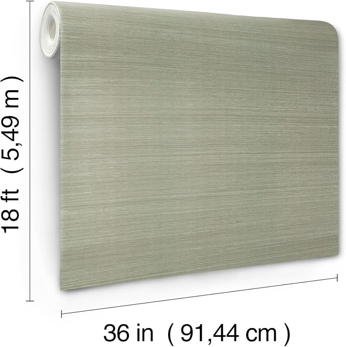 York Wallcoverings Natural Sisal Pine Peel and Stick Grasscloth Wallpaper - Image 6