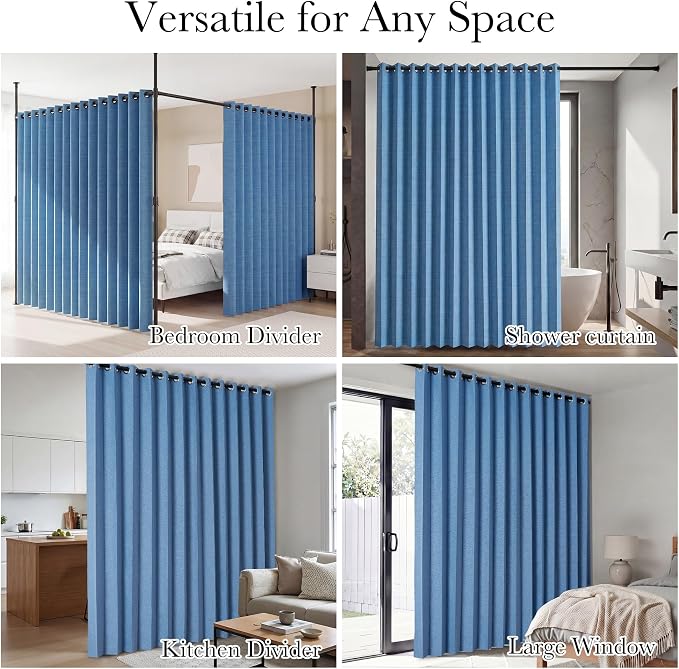 RYB HOME Accordion Style Room Divider Curtain-100% Blackout Folding Accordion - Image 7