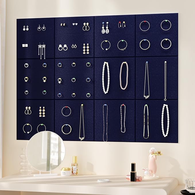 Neatsure Large Cork Board for Wall, 12 Panels Felt Tiles Tack Push Pin Board - Image 6