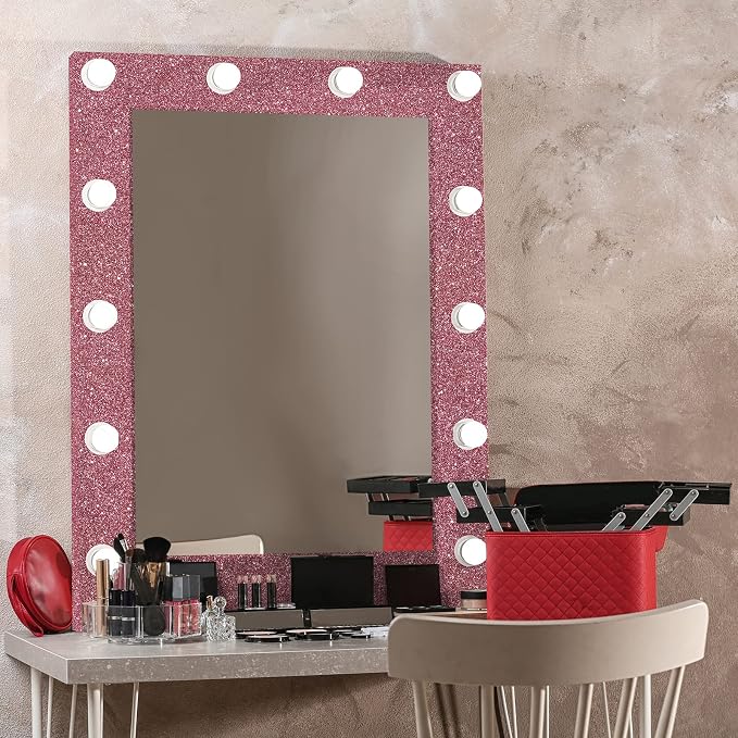 CRE8TIVE Rose Gold Wallpaper Border Peel and Stick Wall Border Fabric Glitter - Image 2