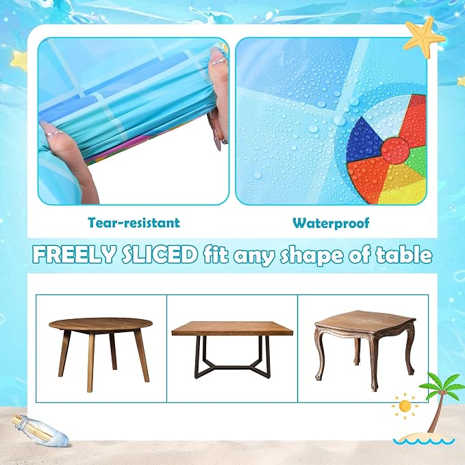 Kochorie 100 Ft x 54 Inch Swimming Pool Plastic Tablecloth Roll Pool Party - Image 4