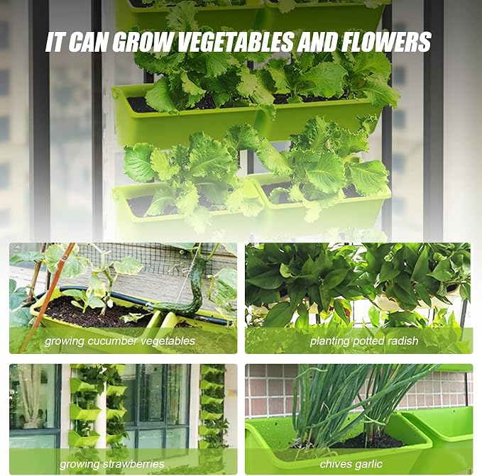 Kaibrite 8 Pockets Vertical Garden Wall Planter Raised Beds Hanging Planter - Image 4
