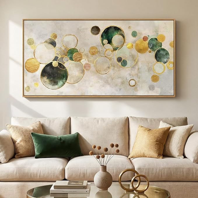 Extra Large Framed Abstract Canvas Wall Art by Cuspin