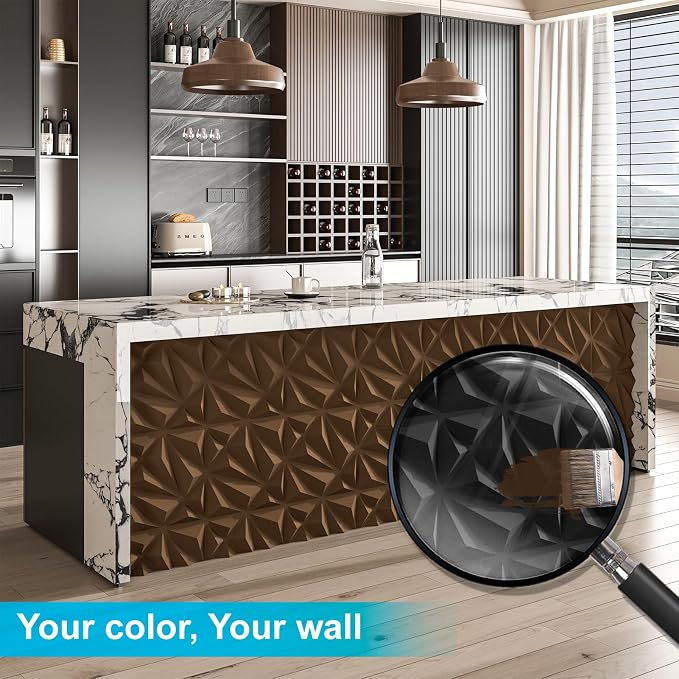 Art3d 33-Pack 3D Wall Panel for Interior Wall Décor, Diamond Textured PVC - Image 7