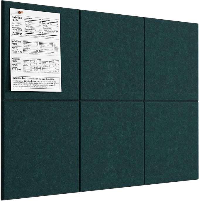 MaxGear Large Cork Board for Wall 36" x 24", Dark Green Bulletin Board by MaxGear