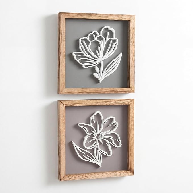 Tide and Tales 3D Botanical Floral Wall Art Ready-to-Hang Lightweight Boho Decor by TideandTales