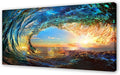 Cao Gen Decor Art S06798 Giant Wave Water Wall Art Canvas Prints 1 Panels Ocean by Cao+Gen+Decor+Art