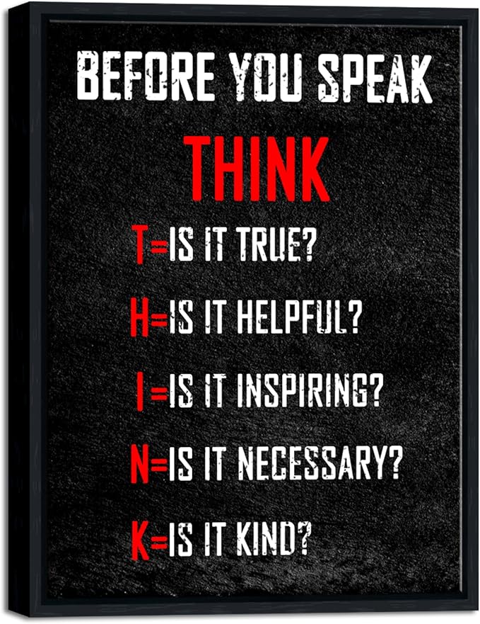 Pyradecor Large Inspirational Poster Black Framed Canvas Wall Art Motivational by Pyradecor