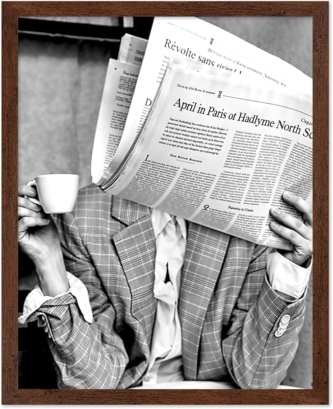 Poster Master Woman Reading Newspaper by PosterMaster