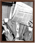 Poster Master Woman Reading Newspaper by PosterMaster