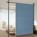 100% Blackout Room Divider Curtains Sets Blue 1 Panel W100 x L96in No Drill by AJAZZ