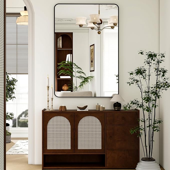 Easly 30 x 48 Inch Bathroom Mirror, Rounded Rectangular Vanity Mirror - Image 7