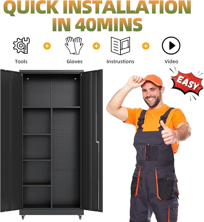 Metal Garage Storage Cabinet - Image 9