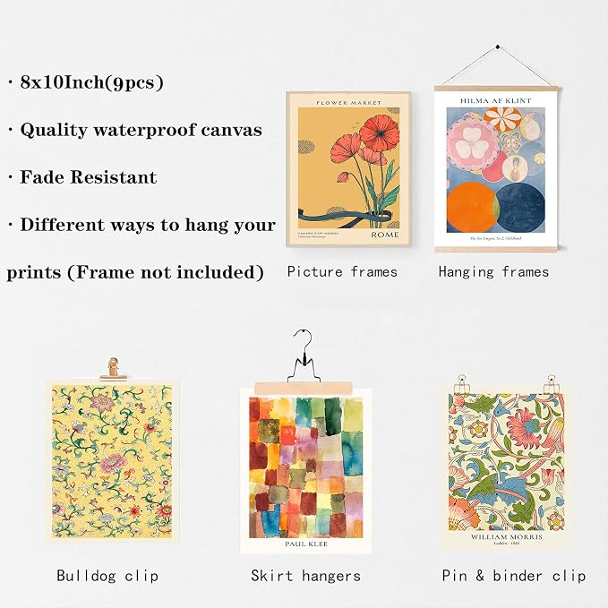 KBKBART Colorful Eclectic Wall Art Prints, Trendy Maximalism Famous Artist - Image 6