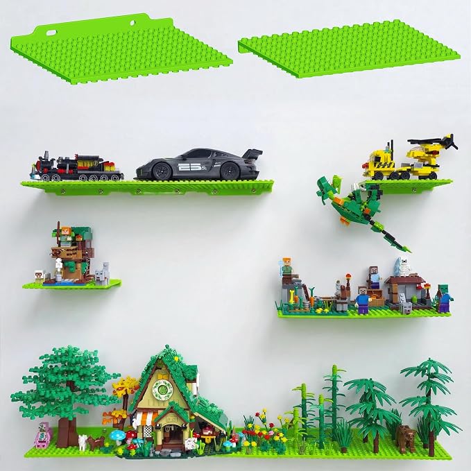 6 Wall Display Shelf for Lego Bricks, 4x5 inch Dual-Sided Floating Shelves by Unknown