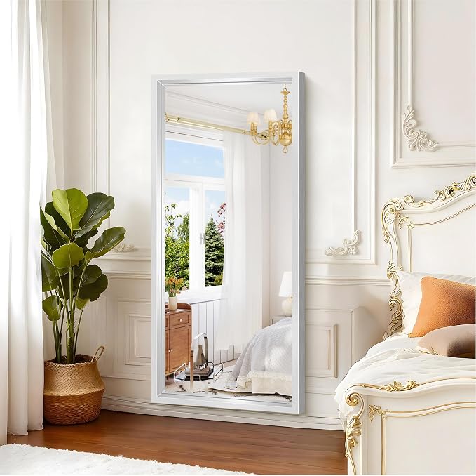 60"x28" Brushed Silver Bathroom Mirror, Large Rectangular Mirror - Image 2