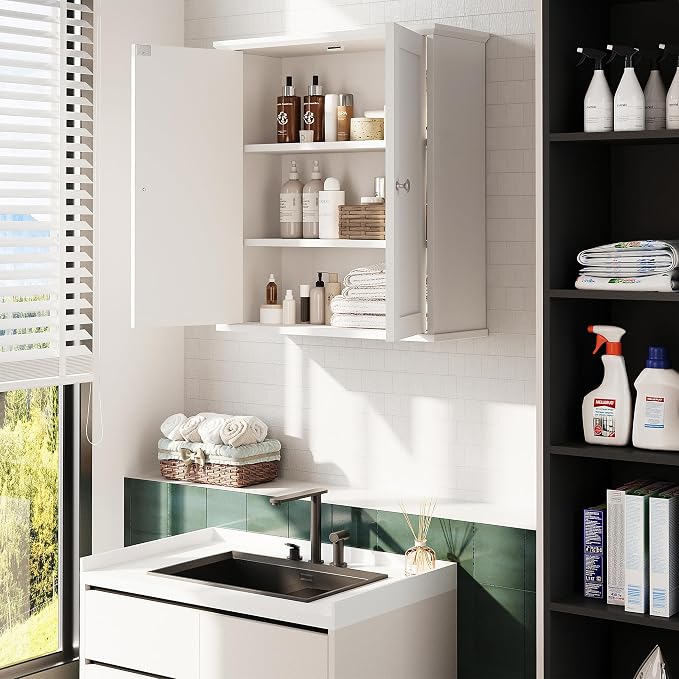Bathroom Wall Cabinet, Bathroom Cabinet Wall Mount, Over the Toilet Space Saver - Image 6