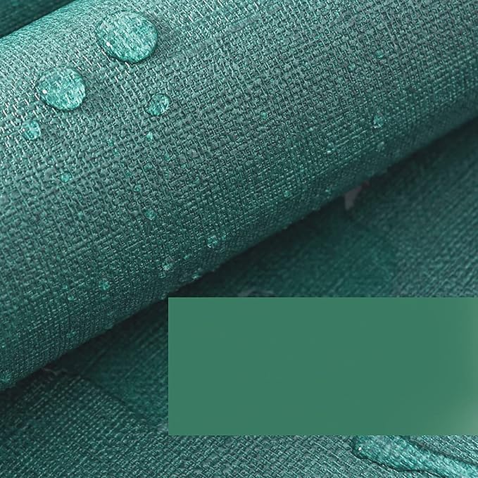 Yancorp Textured Fabric Emrald Green Peel and Stick Wallpaper - Image 7