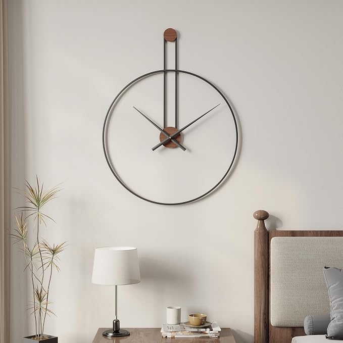 Large Wall Clock 24 Inch, Modern Silent Non-Ticking Clocks - Image 3
