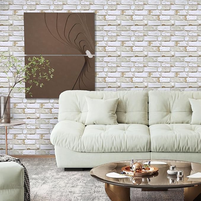 Commomy 10 Pcs 3D Brick Peel and Stick - Image 9